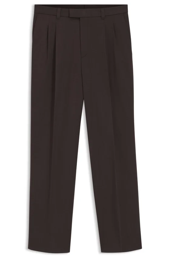 Oversized-fit trousers in cotton and linen Oversized-fit trousers in cotton and linen