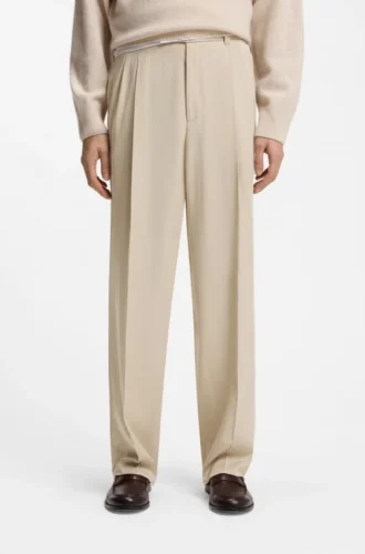 Oversized-fit trousers in twill