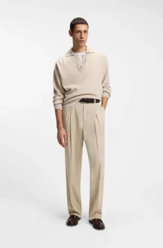 Oversized-fit trousers in twill