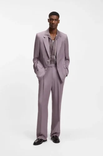 Oversized-fit trousers in twill