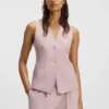 Oversized-fit waistcoat in stretch crepe