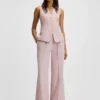 Oversized-fit waistcoat in stretch crepe