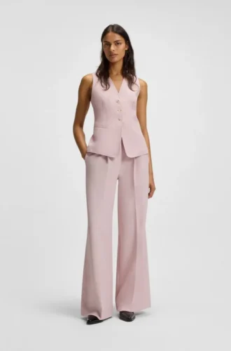 Oversized-fit waistcoat in stretch crepe
