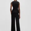 Oversized-fit waistcoat in stretch crepe