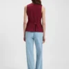Oversized-fit waistcoat in stretch crepe