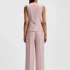 Oversized-fit waistcoat in stretch crepe
