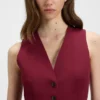 Oversized-fit waistcoat in stretch crepe