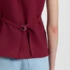 Oversized-fit waistcoat in stretch crepe