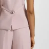 Oversized-fit waistcoat in stretch crepe