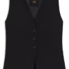 Oversized-fit waistcoat in stretch crepe