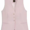 Oversized-fit waistcoat in stretch crepe