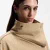 Oversized trench coat with water-repellent finish