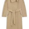 Oversized trench coat with water-repellent finish