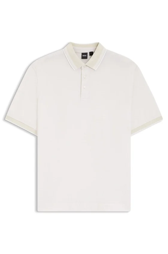 Oxford cotton-piqué polo shirt with logo detail Oxford cotton-piqué polo shirt with logo detail