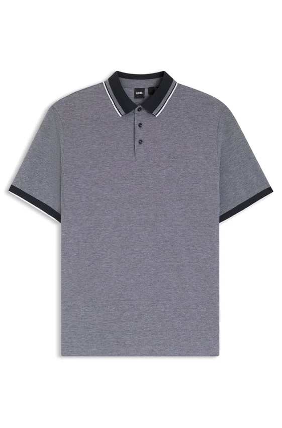 Oxford cotton-piqué polo shirt with logo detail Oxford cotton-piqué polo shirt with logo detail