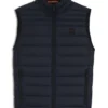 Packable gilet in water-repellent fabric
