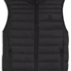 Packable gilet in water-repellent fabric