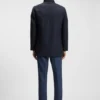 Packable-hood coat in a wool blend