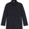 Packable-hood coat in a wool blend