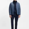 Packable water-repellent padded jacket with logo badge