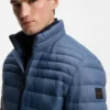 Packable water-repellent padded jacket with logo badge