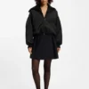 Padded bomber jacket in satin