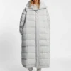 Padded coat in virgin wool and cashmere