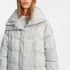 Padded coat in virgin wool and cashmere