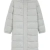Padded coat in virgin wool and cashmere