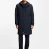 Padded coat with water-repellent finish