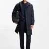 Padded coat with water-repellent finish