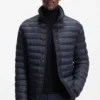 Padded-inner jacket with water-repellent finish