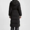 Padded jacket with metal belt detail Padded jacket with metal belt detail