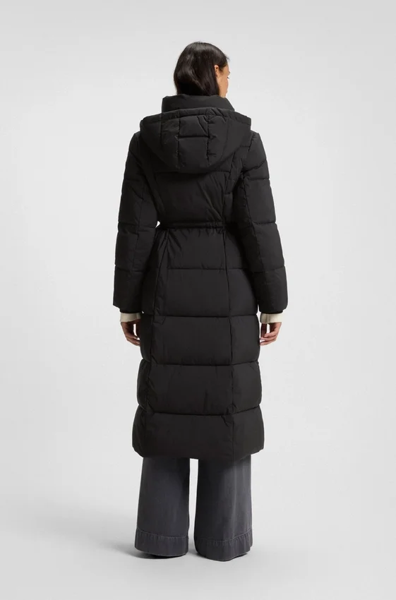 Padded jacket with metal belt detail Padded jacket with metal belt detail