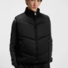 Padded-satin gilet with water-repellent finish