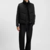 Padded-satin gilet with water-repellent finish