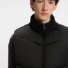 Padded-satin gilet with water-repellent finish