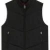 Padded-satin gilet with water-repellent finish