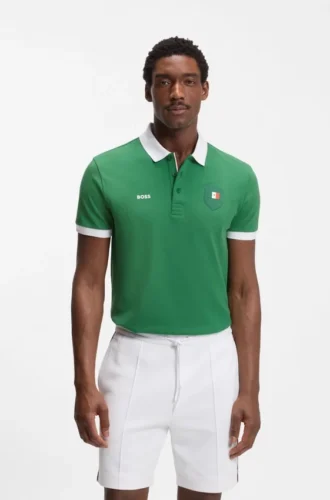 Paddy polo shirt with country flag