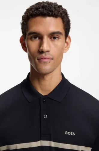Paddy polo shirt with engineered stripe