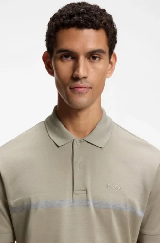 Paddy polo shirt with engineered stripe
