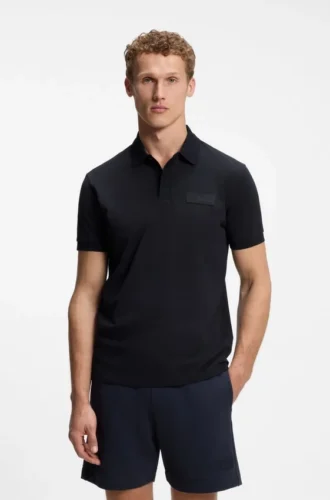 Paddy polo shirt with structured logo patch