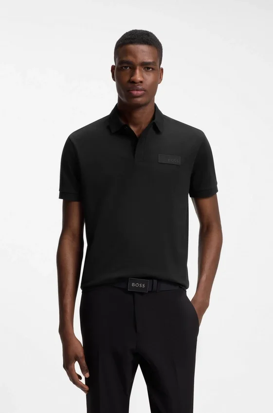 Paddy polo shirt with structured logo patch Paddy polo shirt with structured logo patch