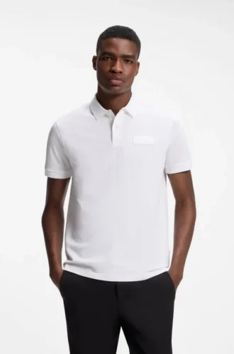 Paddy polo shirt with structured logo patch