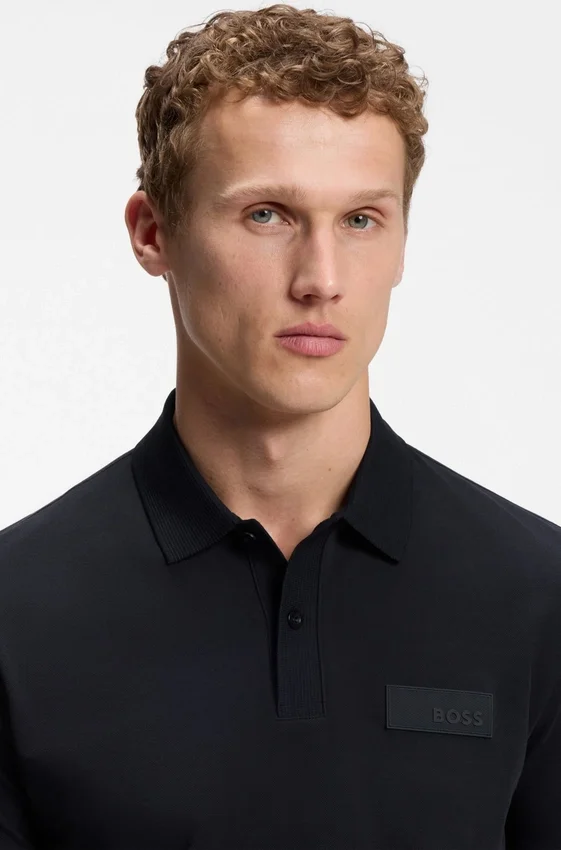 Paddy polo shirt with structured logo patch Paddy polo shirt with structured logo patch