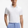 Paddy slim-fit polo shirt in interlock cotton