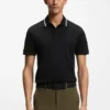 Paddy slim-fit polo shirt in interlock cotton
