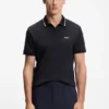 Paddy slim-fit polo shirt in interlock cotton