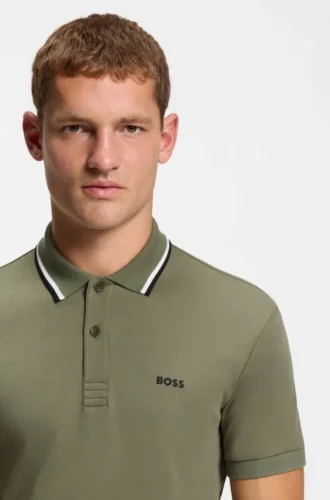Paddy slim-fit polo shirt in interlock cotton