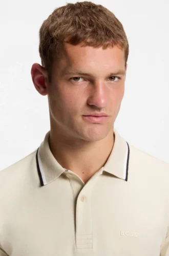 Paddy slim-fit polo shirt in interlock cotton